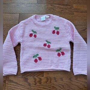 Zara Pink Cherry Knit Sweater